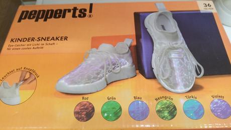 Svietiace tenisky 36 s nabijacim kablikom, pepperts,36