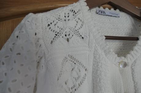 Zara luxusny svetrik s madeirovymi rukavmi m/l, zara,m