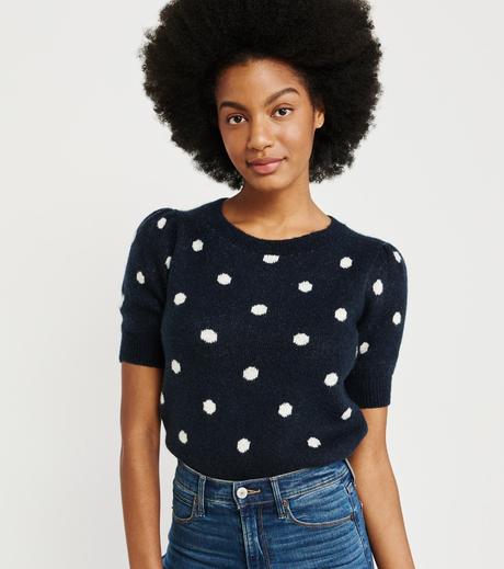 Pulovrikovy top s bodkami abercrombie&fitch vel.m, abercrombie&fitch,m / s