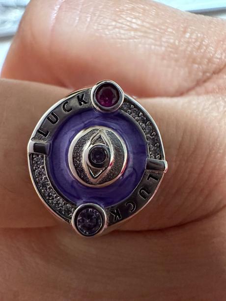 Strieborný prsteň fialový cosmic ts 7, thomas sabo