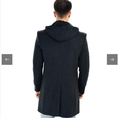 Pánsky kabát s kapucňou ako nový, m