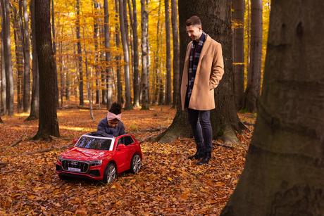 Toyz elektrické autíčko audi rs q8 červené,