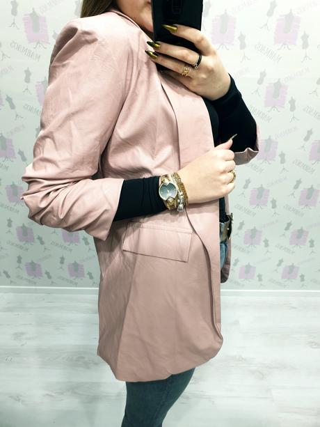 Koženkové sako s, s