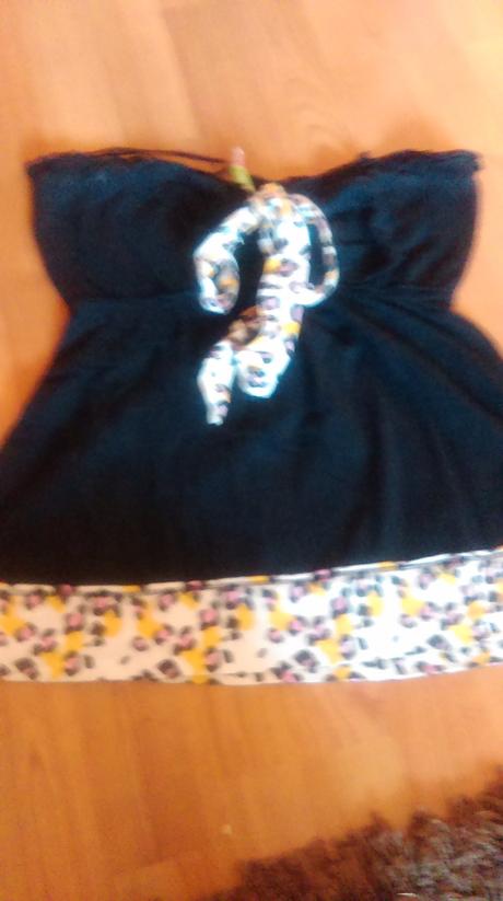 Topik bez ramienok, denim,40