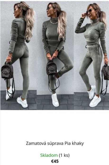 Velvet dámsky komplet s/m, s