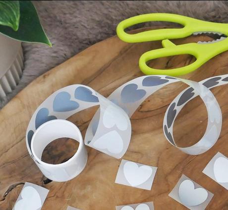 Reflexná nažehlovačka srdiečko,