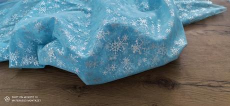 Tyl 150x100 cm - modro strieborný, 