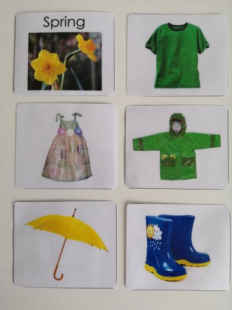 24 ks montessori - ročné obdobia a oblečenie,