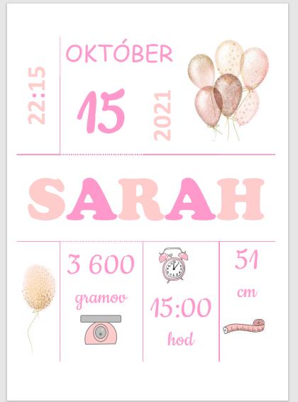 Na pamiatku ku krstu, k narodeninám, 