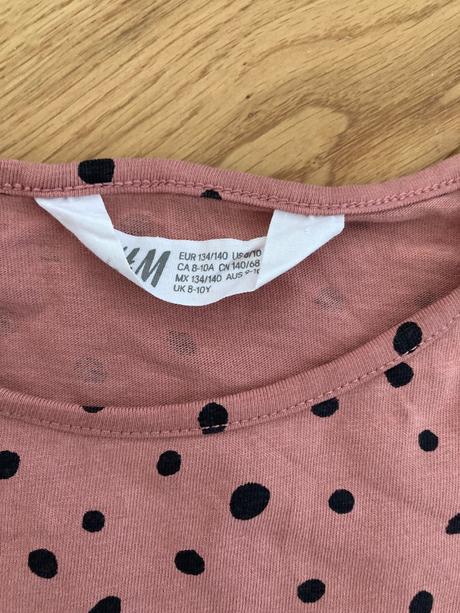 Bodkovane saty, h&m,134