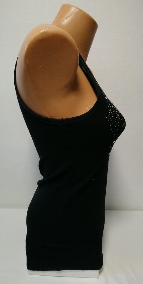 Dámsky čierny elastický top, esitt, s