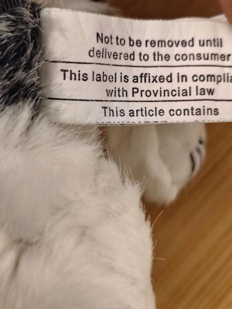 Plyšový sivo biely pes husky, 18 cm, 