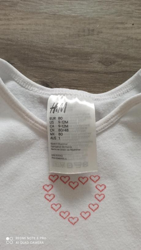 Tielkové body 80, h&m,80