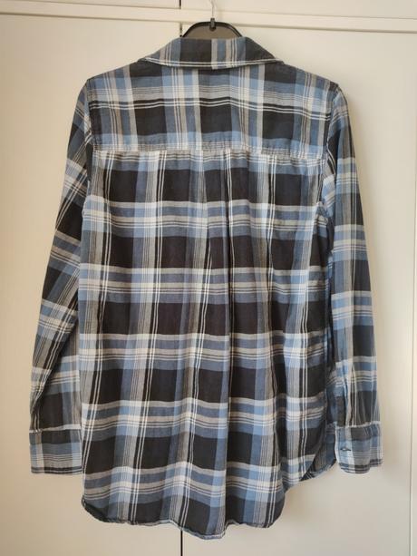 Modrá karovaná košeľa, h&m,36