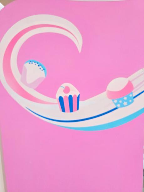 Ružová skriňa cilek muffiny,