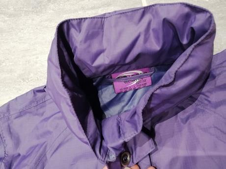 Dlhý športový plášť v40,fialový, schovateľ. kapuca, 40