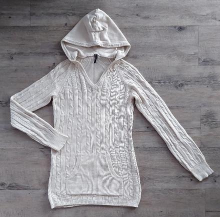 Pletený pulóver s kapucňou, m
