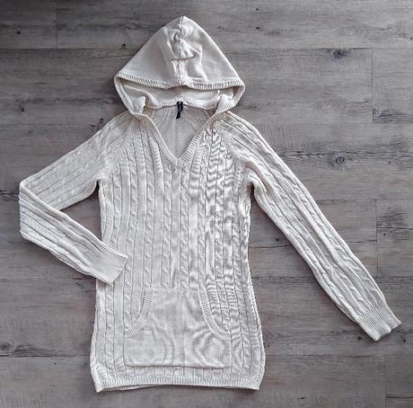 Pletený pulóver s kapucňou, m