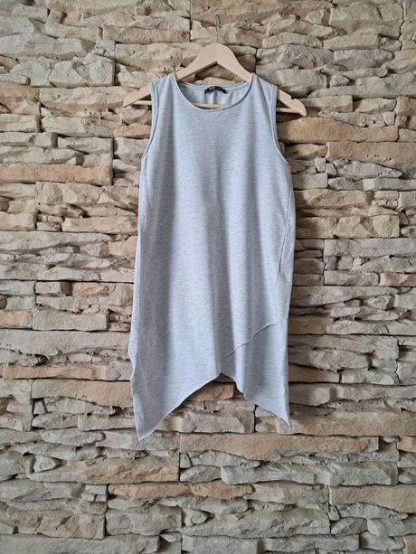 Sivé predĺžené tričko, gate,s