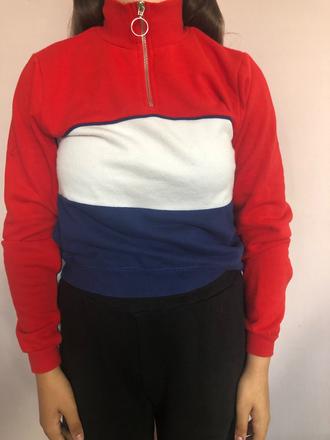 Crop-top mikina, xs