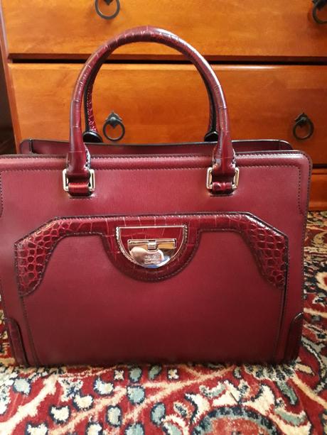 Bordová kabelka cavalli class, roberto cavalli