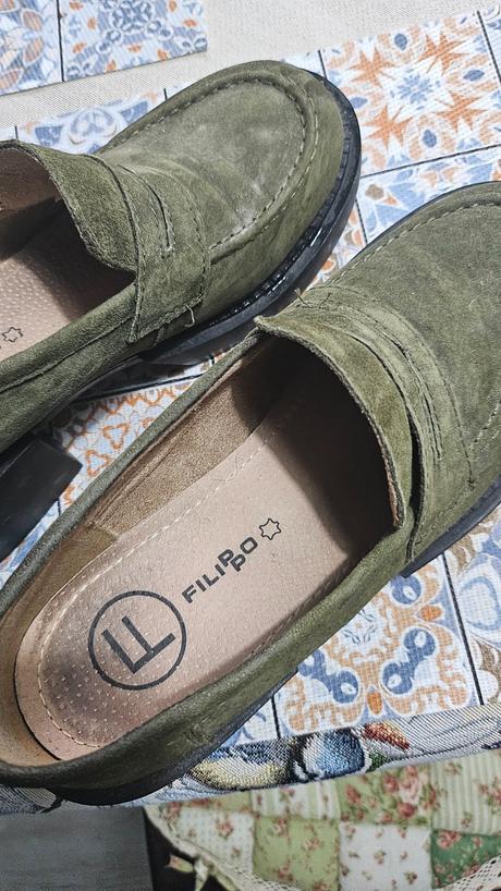 Khaki kožené poltopánky cena s poštou, 40