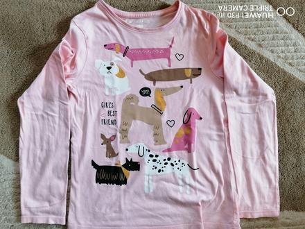 Tričko so psikmi dlhý rukáv, f&f,134