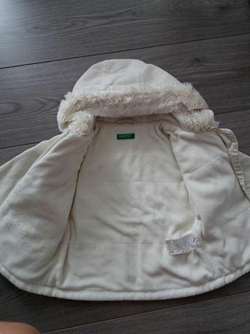 Teplý menčestrový kabátik , benetton,74