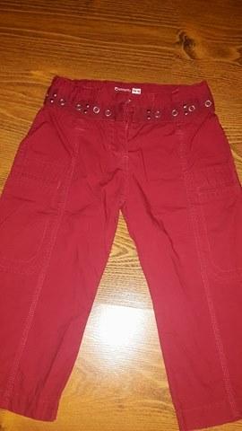 Bordové dievčenské nohavice 128-134, málo nosené, 134