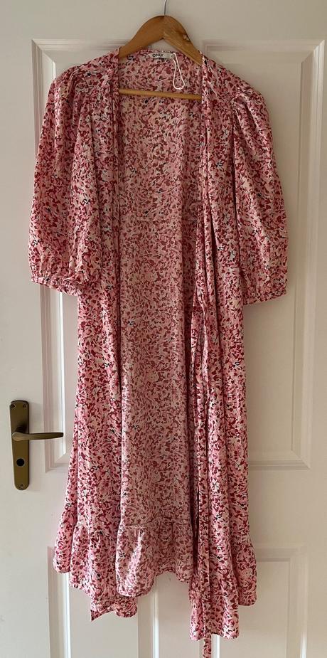 Ružové kvetované zavinovacie šaty, only, m/38, only,m