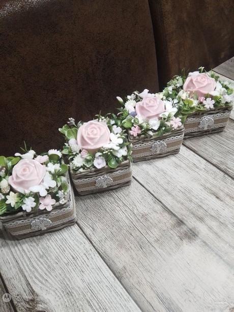 Voňavá dekorácia - mydlová ruža,