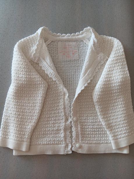 Biely svetrík pre dievčatko, f&f,80