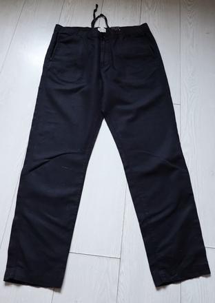 Ľanové nohavice h&m regular fit, h&m,m