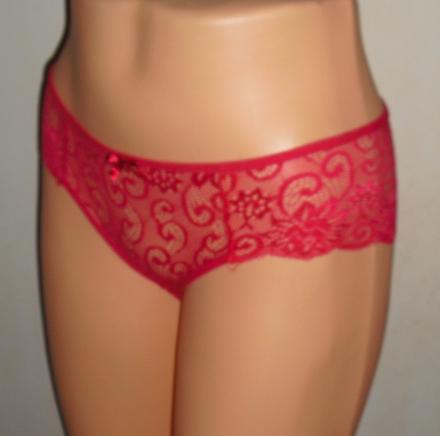 Cervene cipkovane nohavicky, s