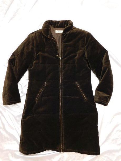 Luxusny damsky zamatovy prechodny kabatik, 38