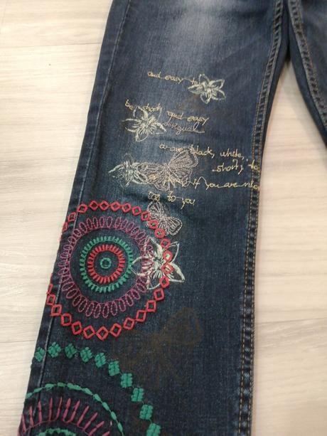 Desigual vyšívané rifle, desigual,m