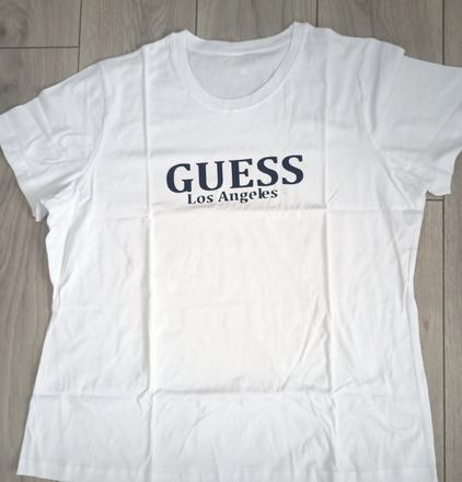 Guess dámske tričko biele veľkosť xxl ěsss, guess,xxl