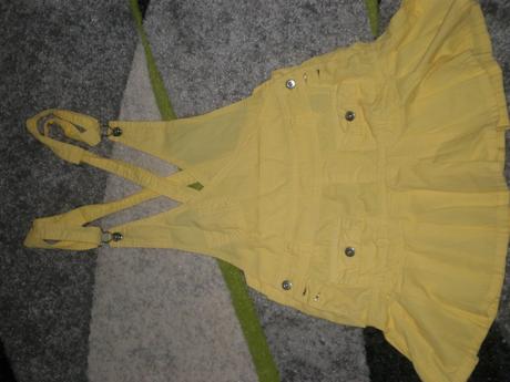 Žltá sukňa na traky, xs