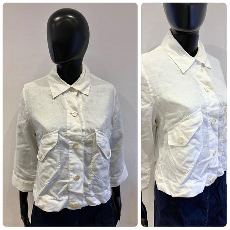 Dámske biele sako ľanové (m), m