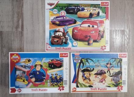 Puzzle požiarnik sam, cars, patrola,