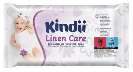 Kindii vlhčené utierky linen care 60ks,