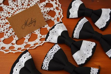 40. pánsky motýlik s krajkou a madeirou, 