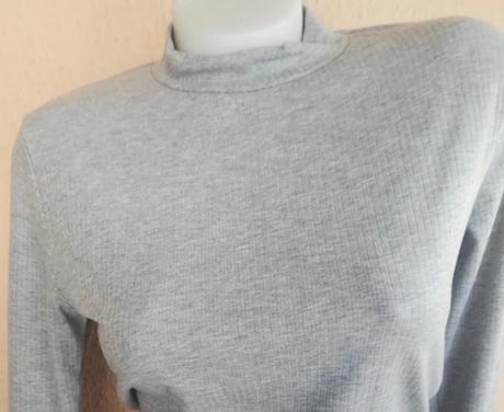 Rolák rebrovaný, dlhý rukáv, sivý, m, amisu,m