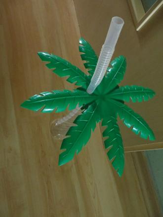 Pohár so slamkou - palma - 300ml, 