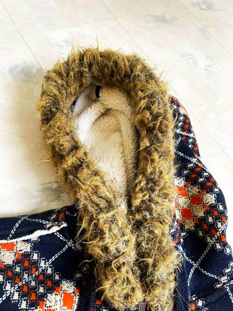 Teplá huňatá bunda m/l, m