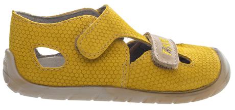 Fare bare - kožené sandálky žlté, fare,23