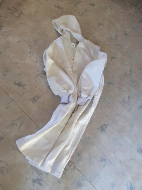 Biely pracovný plášť xxl/xxxl, xxxl