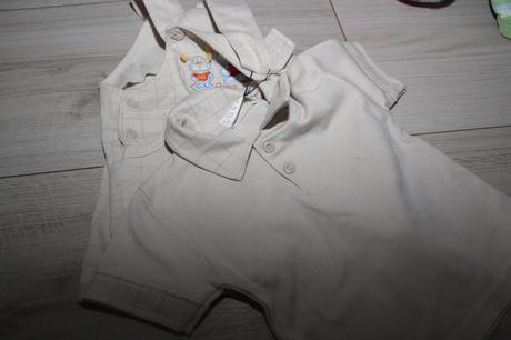 Hnedý letný komplet tričko + kraťasy lusa, lusa,74