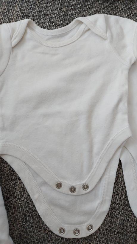 Biele bodynka 3 x, tesco,56