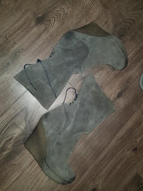 Kožene čižmy na platforme 1x obute, 39